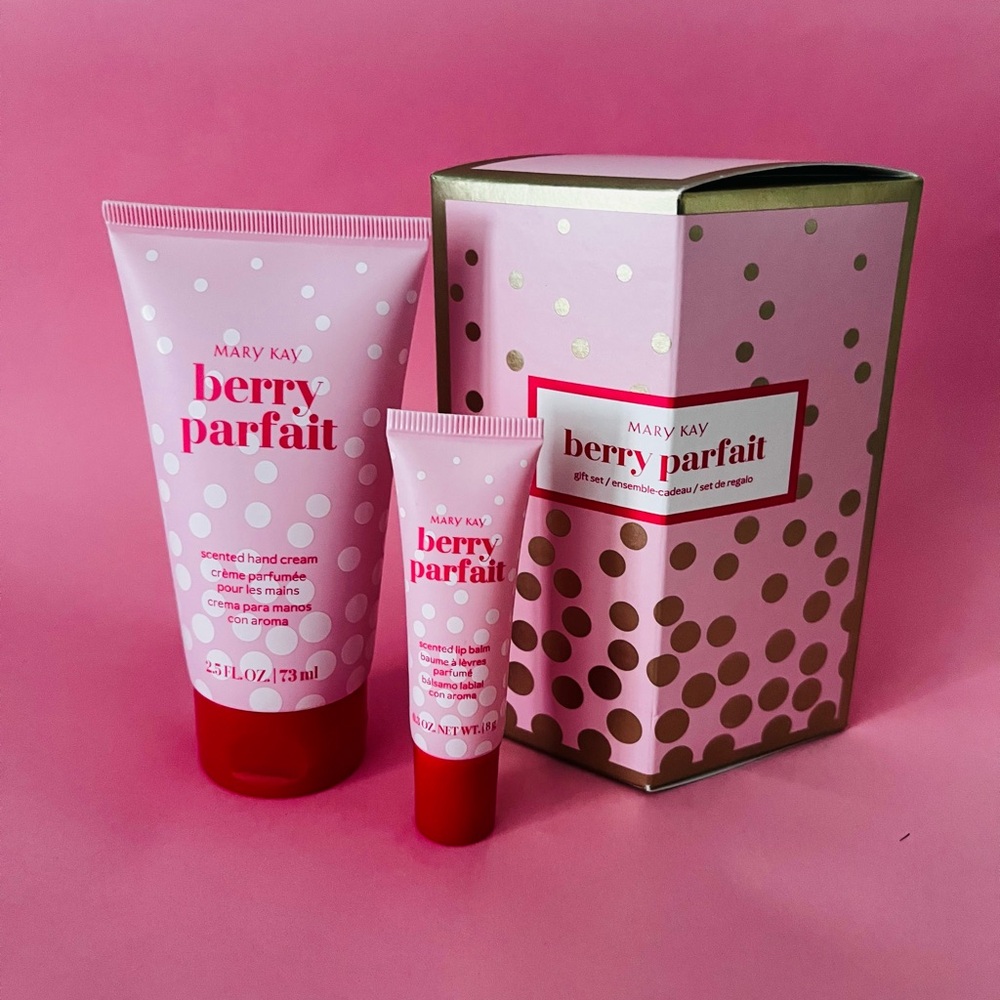 Mary Kay Berry Parfait Pink Hand Cream & Lip Balm Gift Set